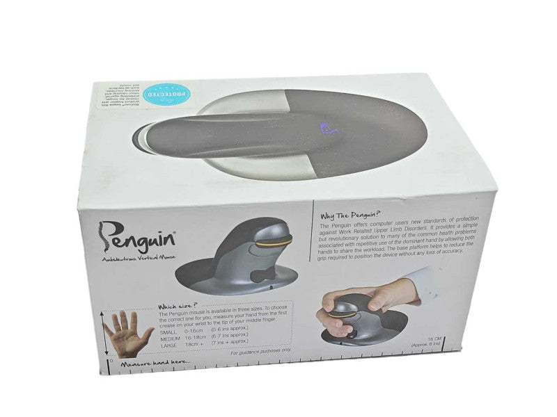 New Penguine Ambidextrous Vertical Mouse Wired Small 9820098 Q_