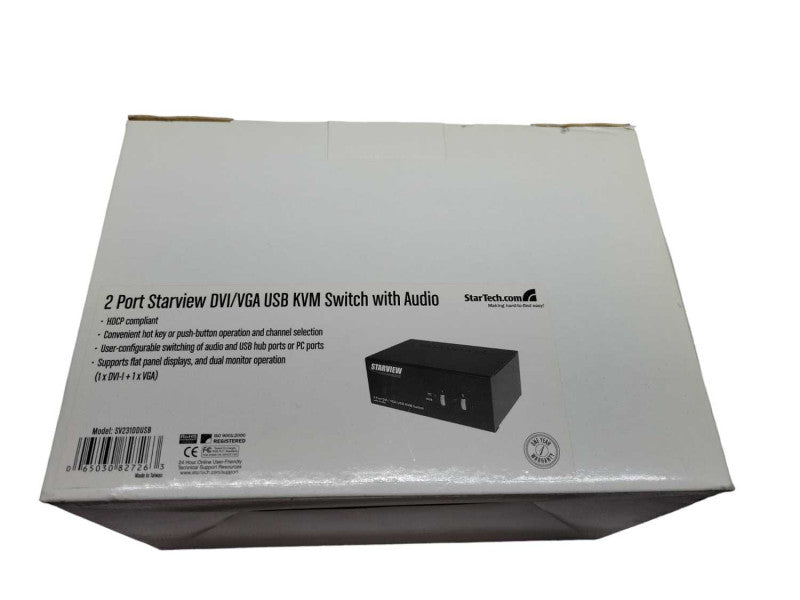 Starview 2 Port DVI/VGA USB KVM Switch with Audio %
