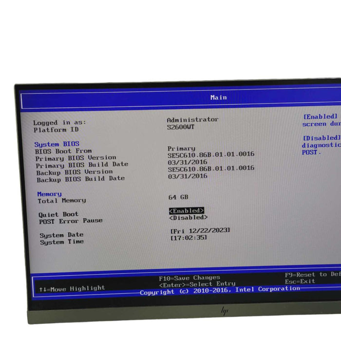 Intel Server S2600WT with 2x Xeon E5-2640 v3 @2.60GHz 64GB DDR4  -