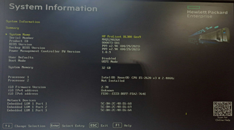 HP DL380 Gen9 | Xeon E5-2620 v3 @ 2.40GHz 32GB DDR4 P440ar 2x 500W PSU )