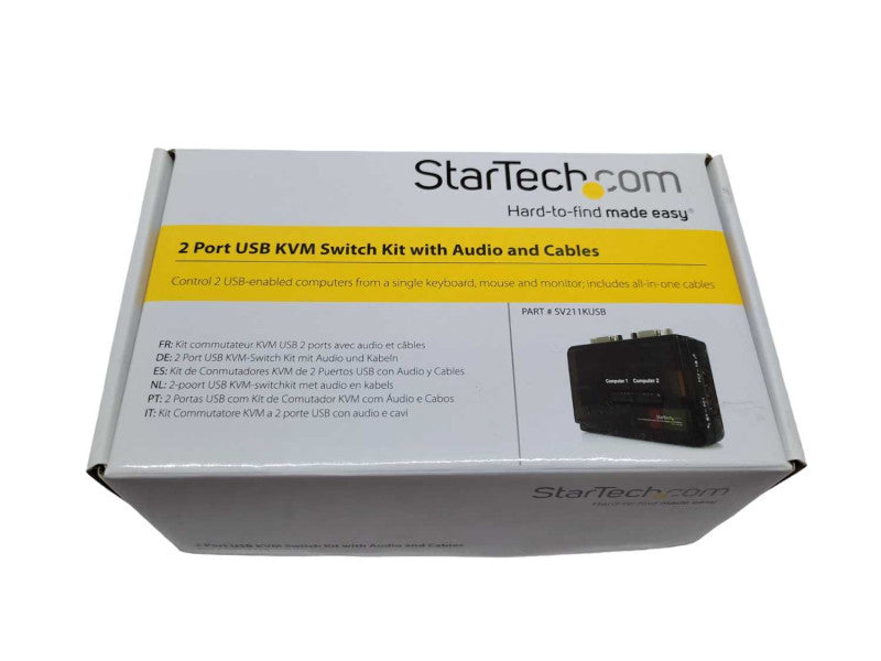 StarTech 2 Port USV KVM Switch kit With Audio and Cables. Q%