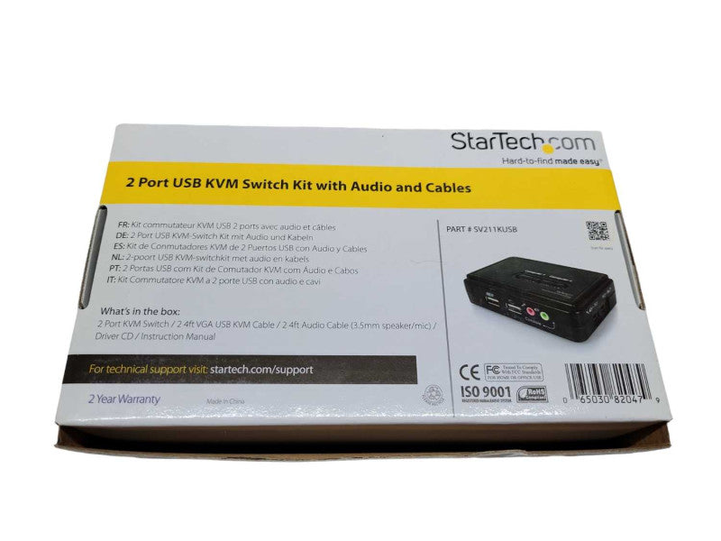 StarTech 2 Port USV KVM Switch kit With Audio and Cables. Q%