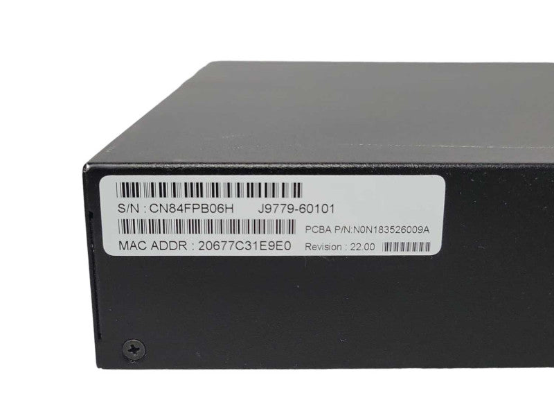 HP ARUBA J9779A 2530-24 POE+ SWITCH W/ RACK MOUNT EARS _