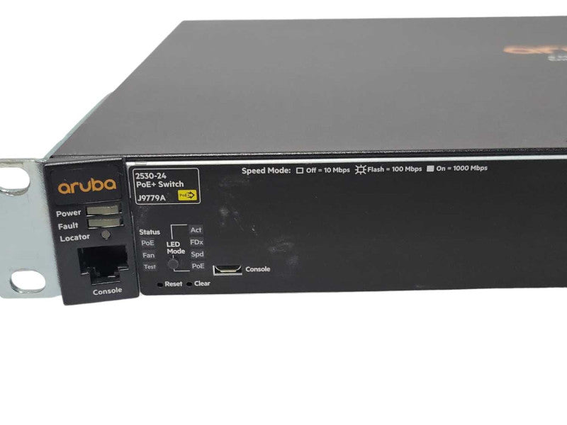 HP ARUBA J9779A 2530-24 POE+ SWITCH W/ RACK MOUNT EARS _