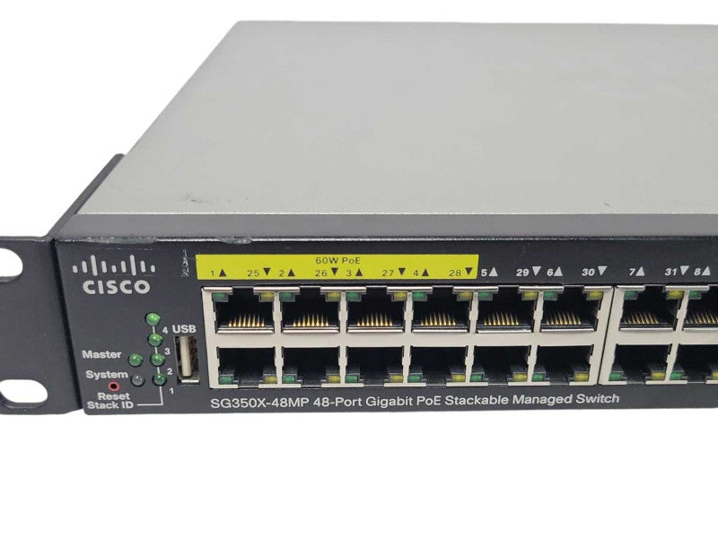 Cisco SG350X-48MP-K9 V03 Rack-Mountable Gigabit Ethernet Switch, READ _