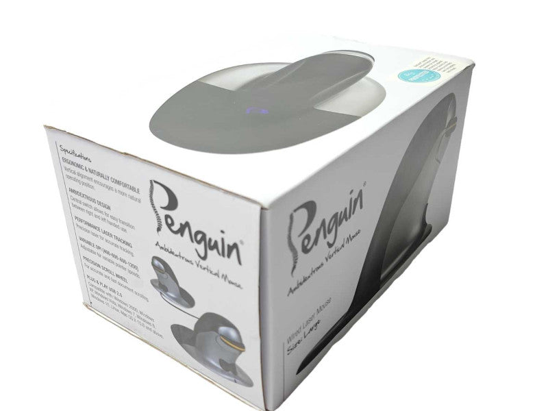 New Penguine Ambidextrous Vertical Mouse Wired Large 9820101 Q_