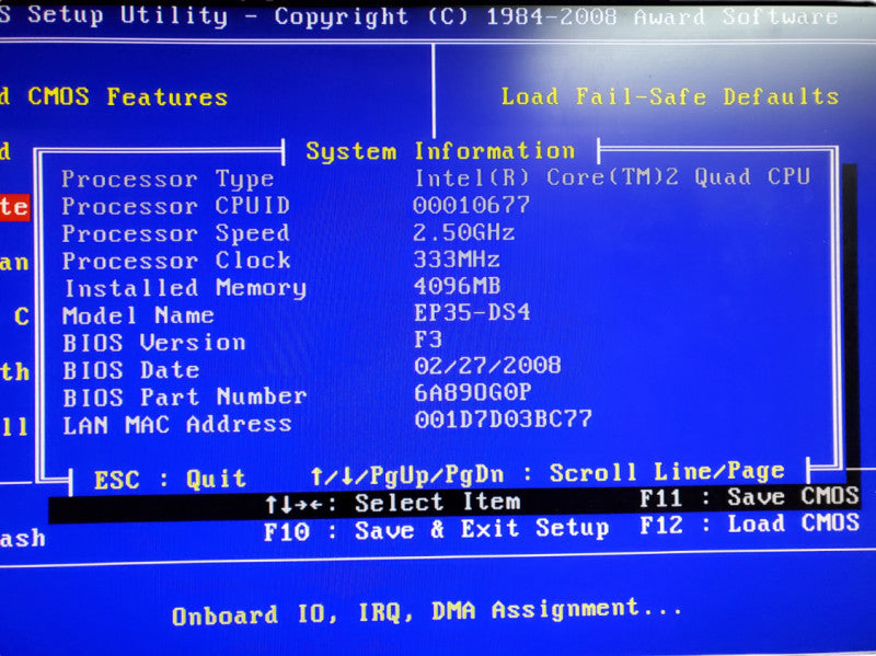 Custom PC Intel Core 2 Duo Q9300 4GB DDR2NO GPU NO HDD @