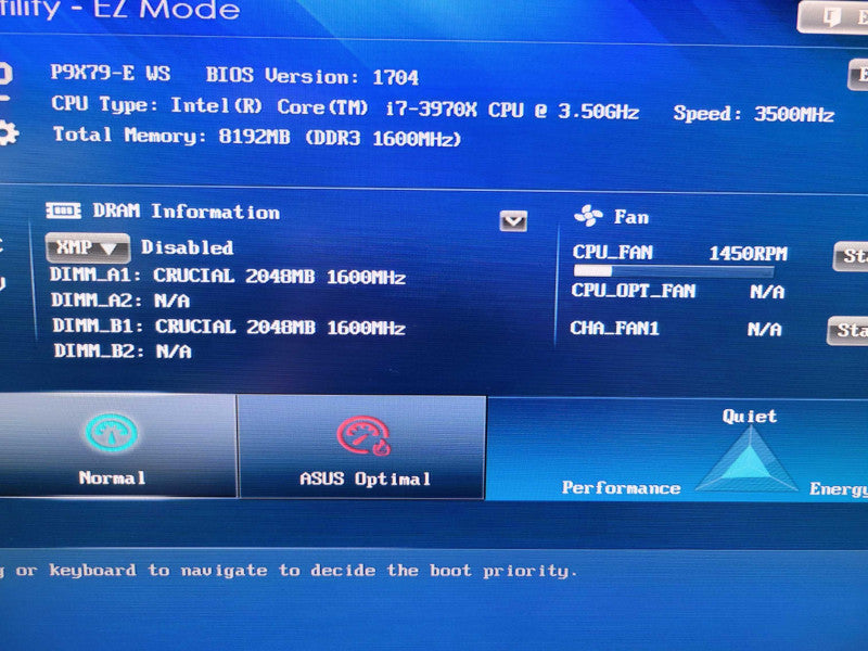 Intel Core I7-3970X @ 3.5Ghz | ASUS P9X79-E WS | 8GB RAM %