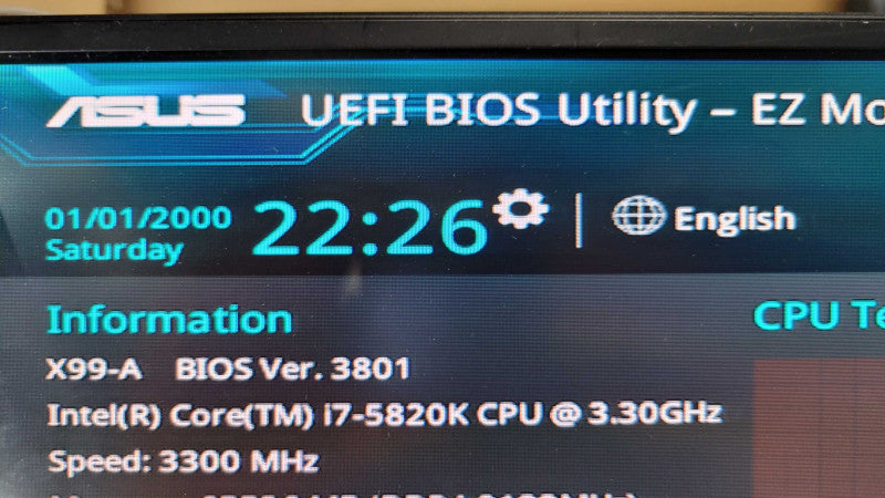 Intel Core I7-5820K @ 3.3GHz | ASUS X99-A | I/O Plate %