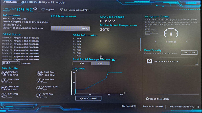 Custom PC | i7-5820K @ 3.30GHz 64GB DDR4 | EVGA GTX 970 | 750W PSU )