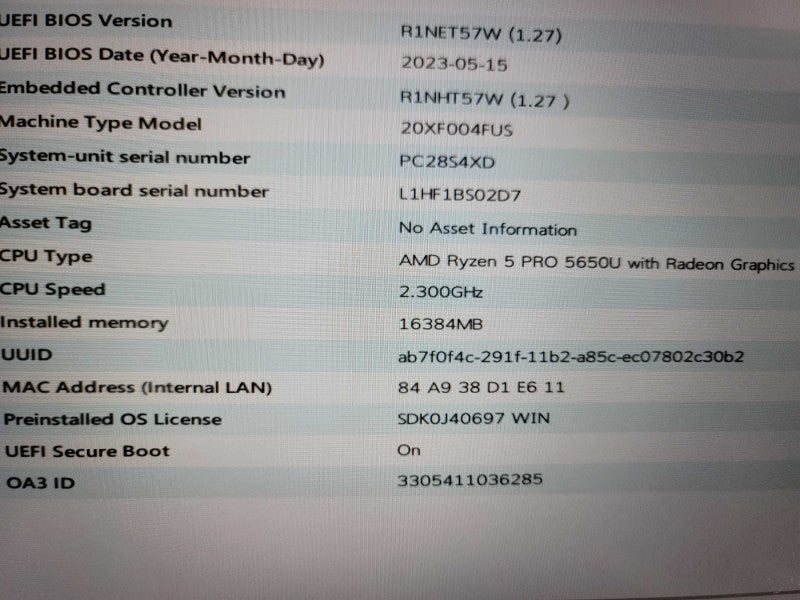 Lenovo ThinkPad T14s Gen 2 | Ryzen 5 Pro| 16GB DDR4| No HD | for parts/repair Î²