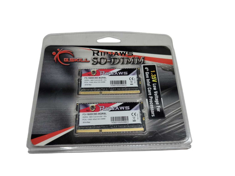 G.SKILL RIPJAWS DDR3L-1600C9D-8GRSK (4GBx2) SO-DIMM %