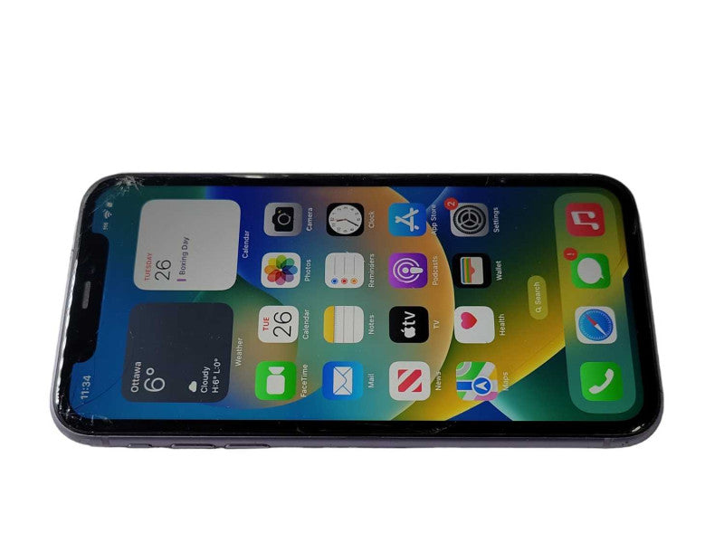 Apple iPhone 11 128GB UNLOCKED Cracked Screen and Back, READ _