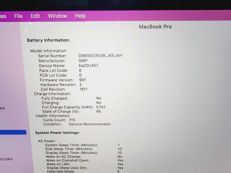 Apple Macbook Pro 2019 15\\" Core i7-9750H @ 2.6GHz 16GB DDR4 250GB SSD Radeon Pro 555X 4GB (