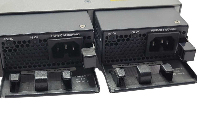 Cisco WS-C3850-48F-E 3850 Switch 48-port Gig PoE, 2x 1100WAC, IPservices, SEE Q_