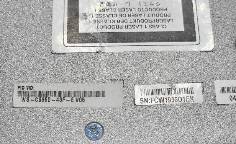 Cisco WS-C3850-48F-E 3850 Switch 48-port Gig PoE, 2x 1100WAC, IPservices, SEE Q_