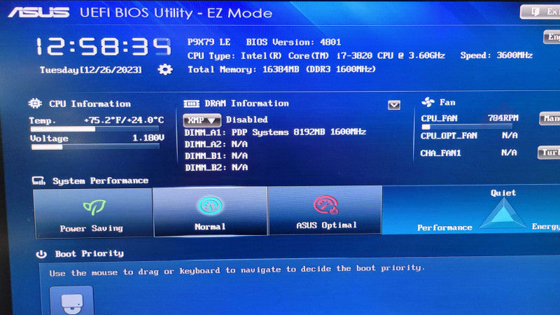 Intel Core i7-3820 @ 3.6GHz | ASUS P9X79-LE | 16GB RAM | I/O Plate %\t %