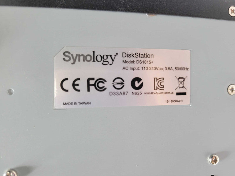 Synology DiskStation DS1815+ 8 Bay NAS (Diskless) NO HDD FOR PARTS NO POWER Q_