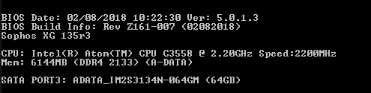 Sophos XG 135 Network Security Firewall Desktop Appliance  )