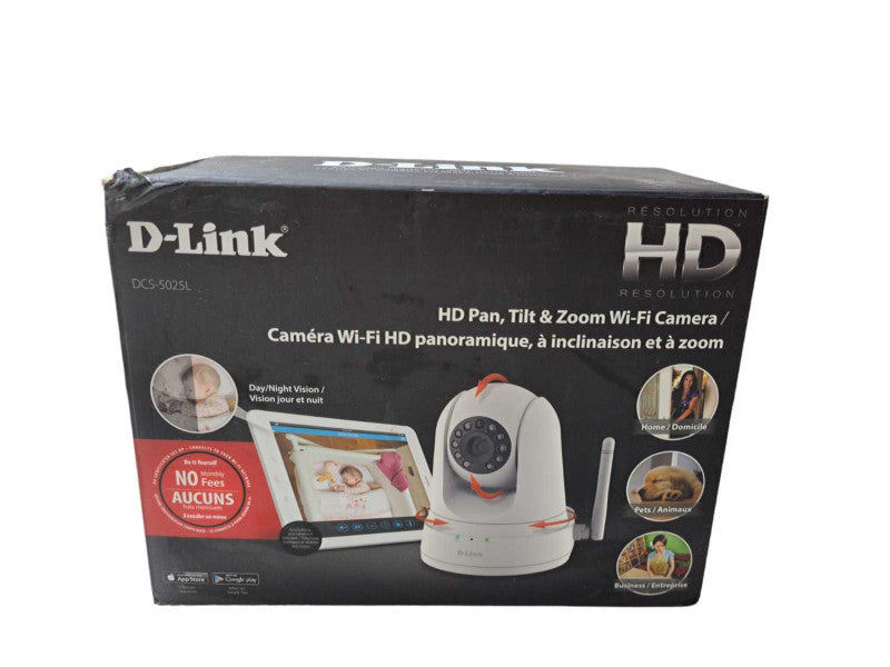 New Open Box | D-Link DCS-5025L | HD Pan Tilt Wireless Security Camera )