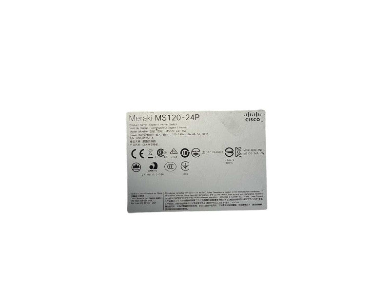 Cisco Meraki MS120-24P PoE Switch *CLAIMED* READ $