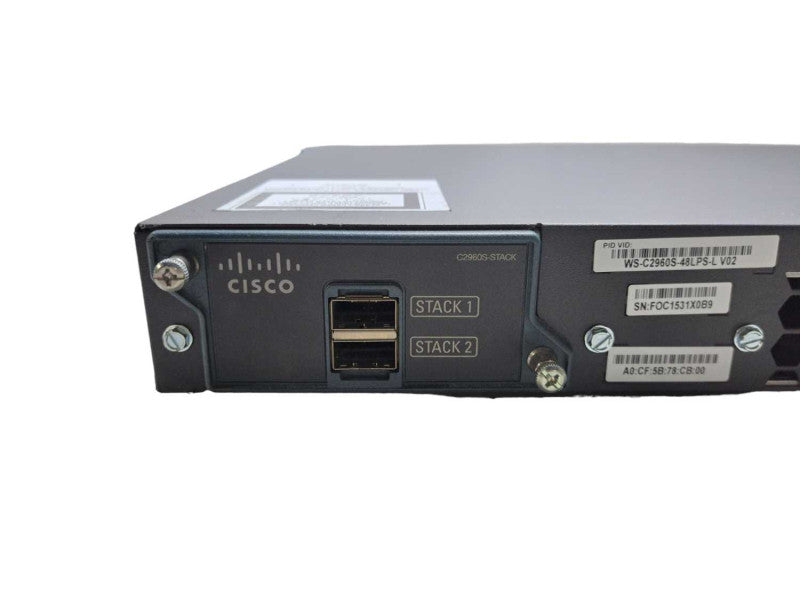Cisco WS-C2960S-48LPS-L | 48-Port Gigabit PoE+ Managed Switch w/ Stack )
