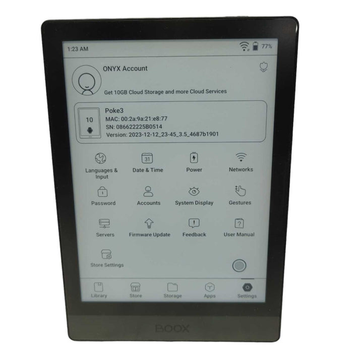 ONYX BOOX Poke 3 eReader  -