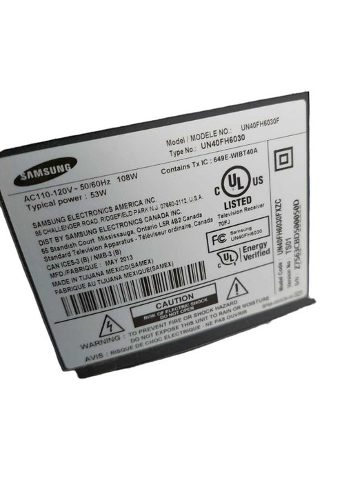 Samsung 40\\" LED TV 3D Model: UN40FH6030 â