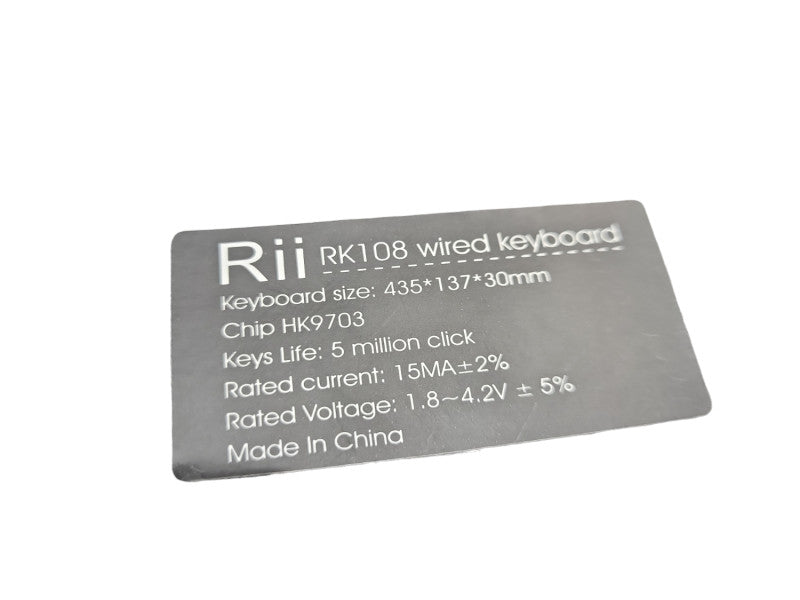 Rii RK108 Mechanical Gaming Keyboard Backlit  &