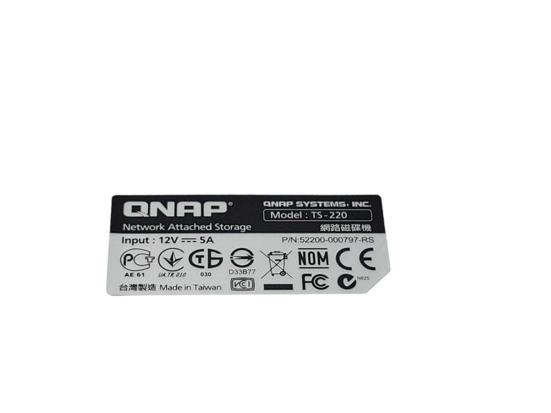 QNAP TS-220 2-Bay Network Attached Storage NAS Enclosure 2x Caddies Q_