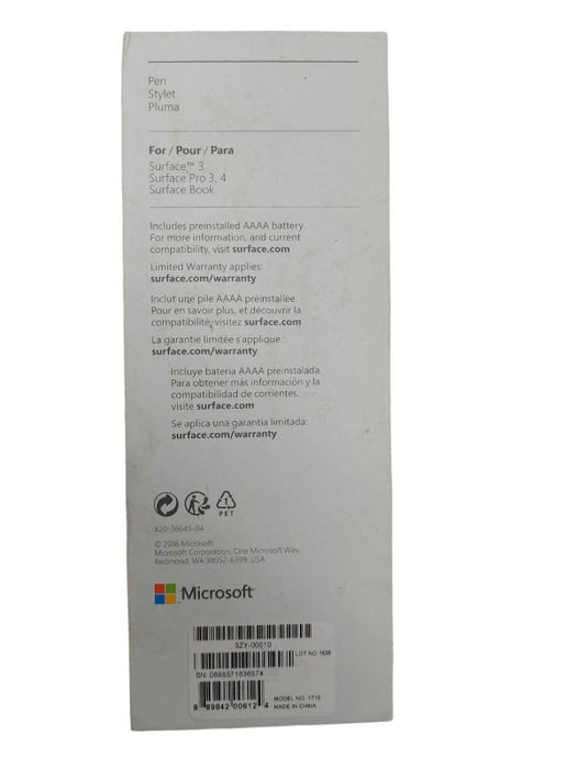 Microsoft Surface Pen Model: 1710  â