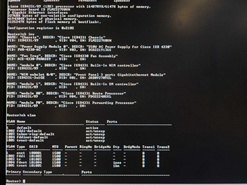 Cisco ISR4331/K9 V04 Enterprise Integrated Service Router Not Affected  Q$