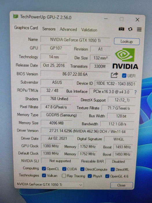 ASUS NVIDIA GTX 1050Ti STRIX 4GB %