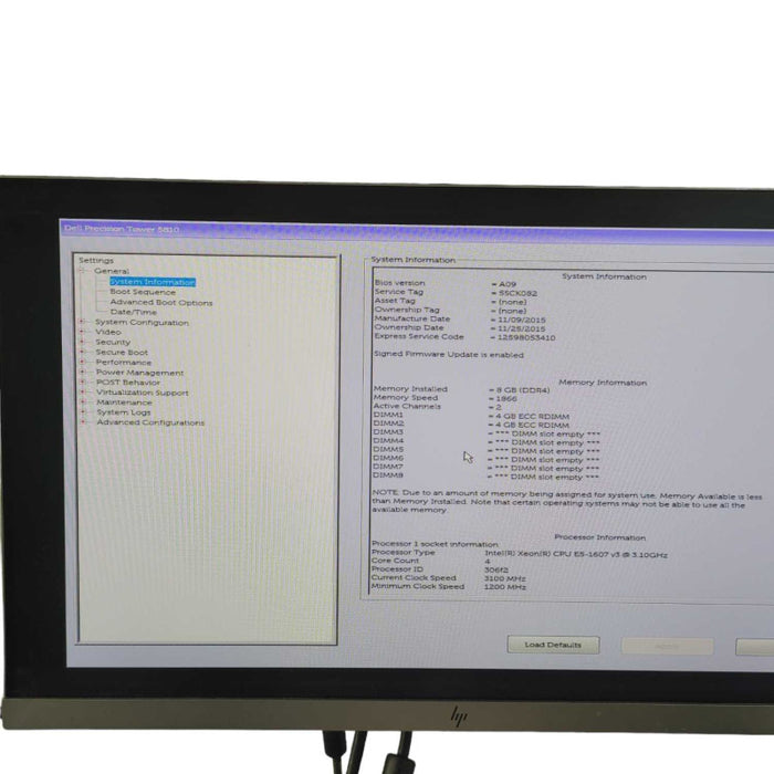 DELL Tower Woskstation 5810 Intel Xeon E5-1607 v3 @3.10Ghz 8GB RAM  -