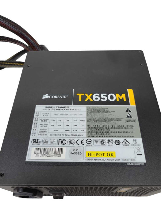 Corsair 650W TX650M Hybrid Modular Power Supply/PSU Q%