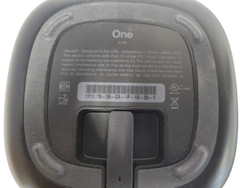 Sonos One A100 Wireless Smart Speaker With Power Cord, READ _
