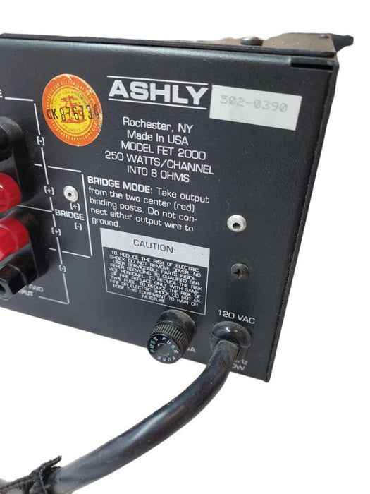 Ashly Stereo MOS FET Power Amplifier Model: FET-2000M Qâ
