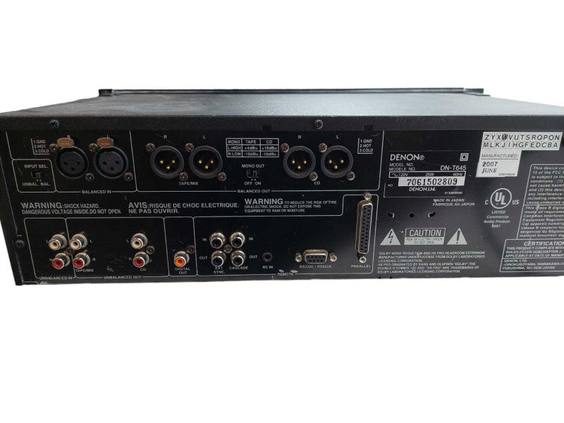 Denon Cd/Cassette Combi-Deck Model: DN-T645 â