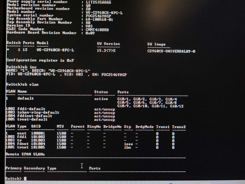 Cisco WS-C2960CX-8PC-L | 8 Port Gigabit PoE+ 124W 2x SFP | Silent Switch Q$