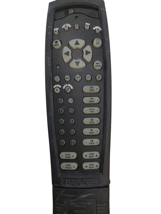 Genuine OEM BARCO Projector Remote Control Handheld Black w audio insert  â