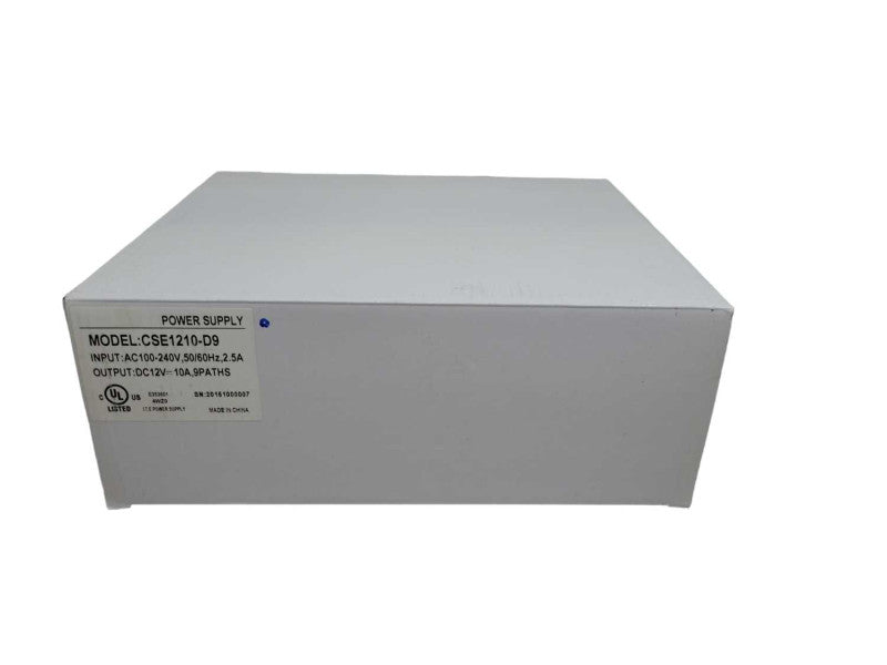Power Supply Model: CSE1210-D9. 12v 60hz, 2.5a 10a,9paths Q%