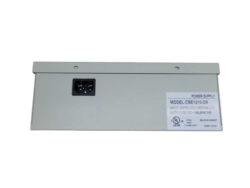 Power Supply Model: CSE1210-D9. 12v 60hz, 2.5a 10a,9paths Q%