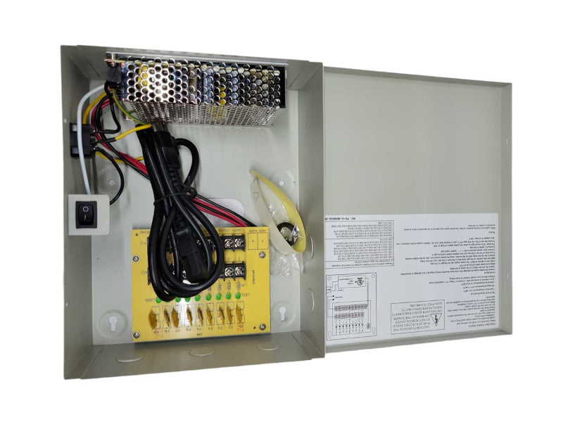 Power Supply Model: CSE1210-D9. 12v 60hz, 2.5a 10a,9paths Q%