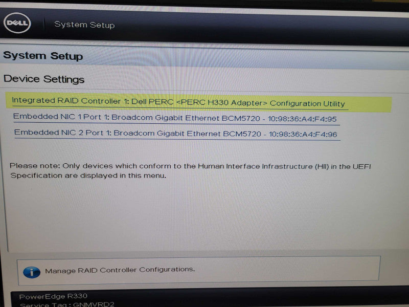 Dell PE R330 - Xeon E3-1220 v5 | 16GB | PERC H330 | 2x 350W PSU %