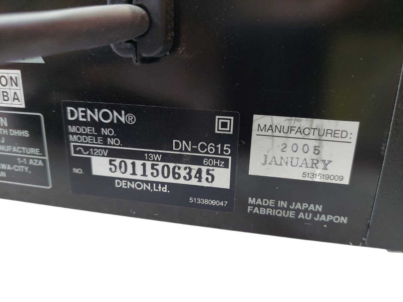 Denon Rack Mountable Compact Disc/ MP3 Player Model: DN-C615 =
