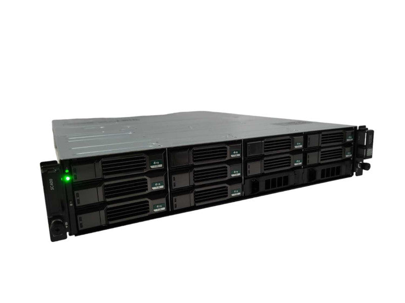 Dell SC400 Storage Array 12 X 3.5\\" Bays w/ 2x PSU, 2x 12G-SAS-4, 10x Trays _
