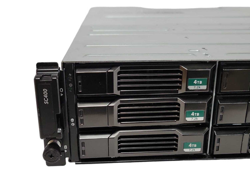 Dell SC400 Storage Array 12 X 3.5\\" Bays w/ 2x PSU, 2x 12G-SAS-4, 10x Trays _