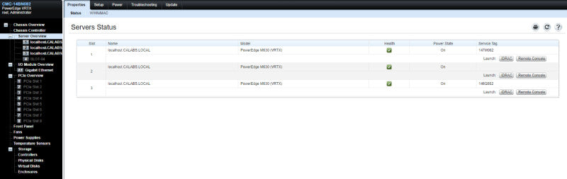 Dell PE VRTX / 3x M630 - 2x Xeon E5-2640 v3 | 64GB RAM - 4x 110W PSU %