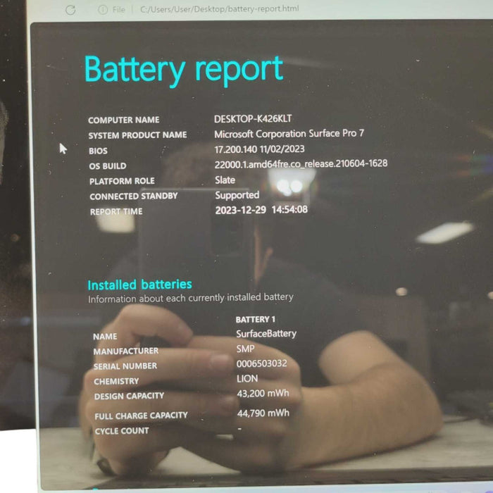 Surface Pro 7 i7-1065G7 @1.30Ghz 16GB RAM 256GB model 1866 -