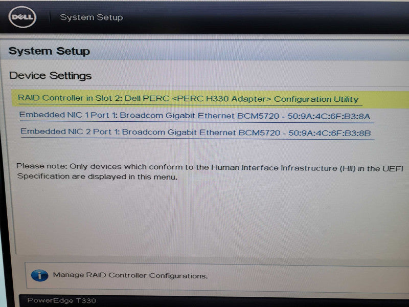 Dell PE T330 - Xeon E5-1230 v5 | 32GB RAM | PERC H330 %